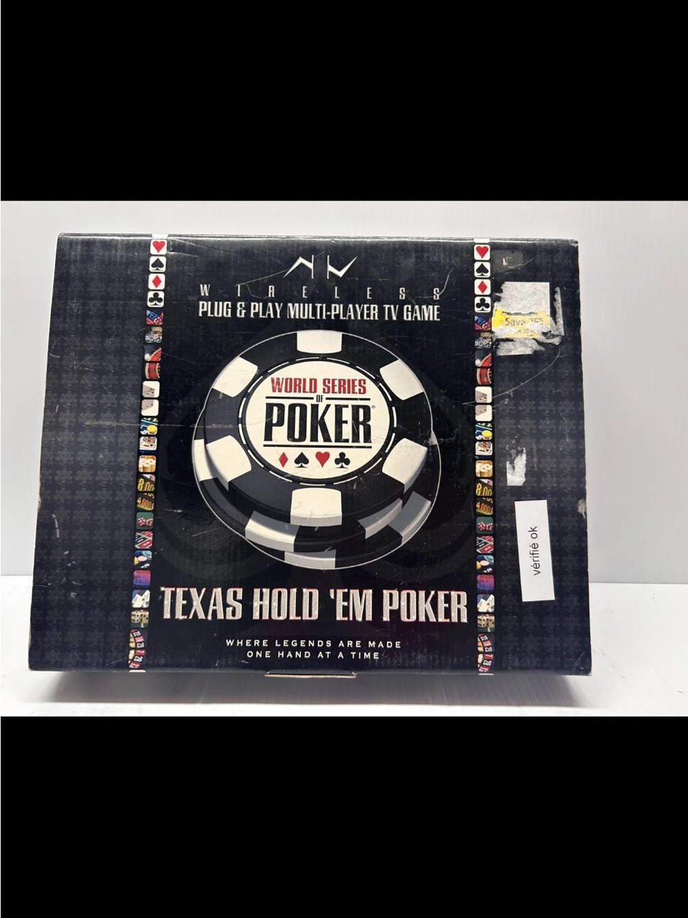 Texas Hold 'Em Poker Wireless Plug & Play TV Game - Black 6 player complete